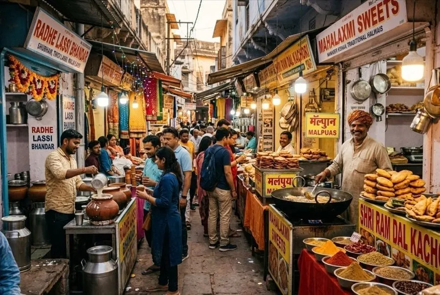Pushkar street food market